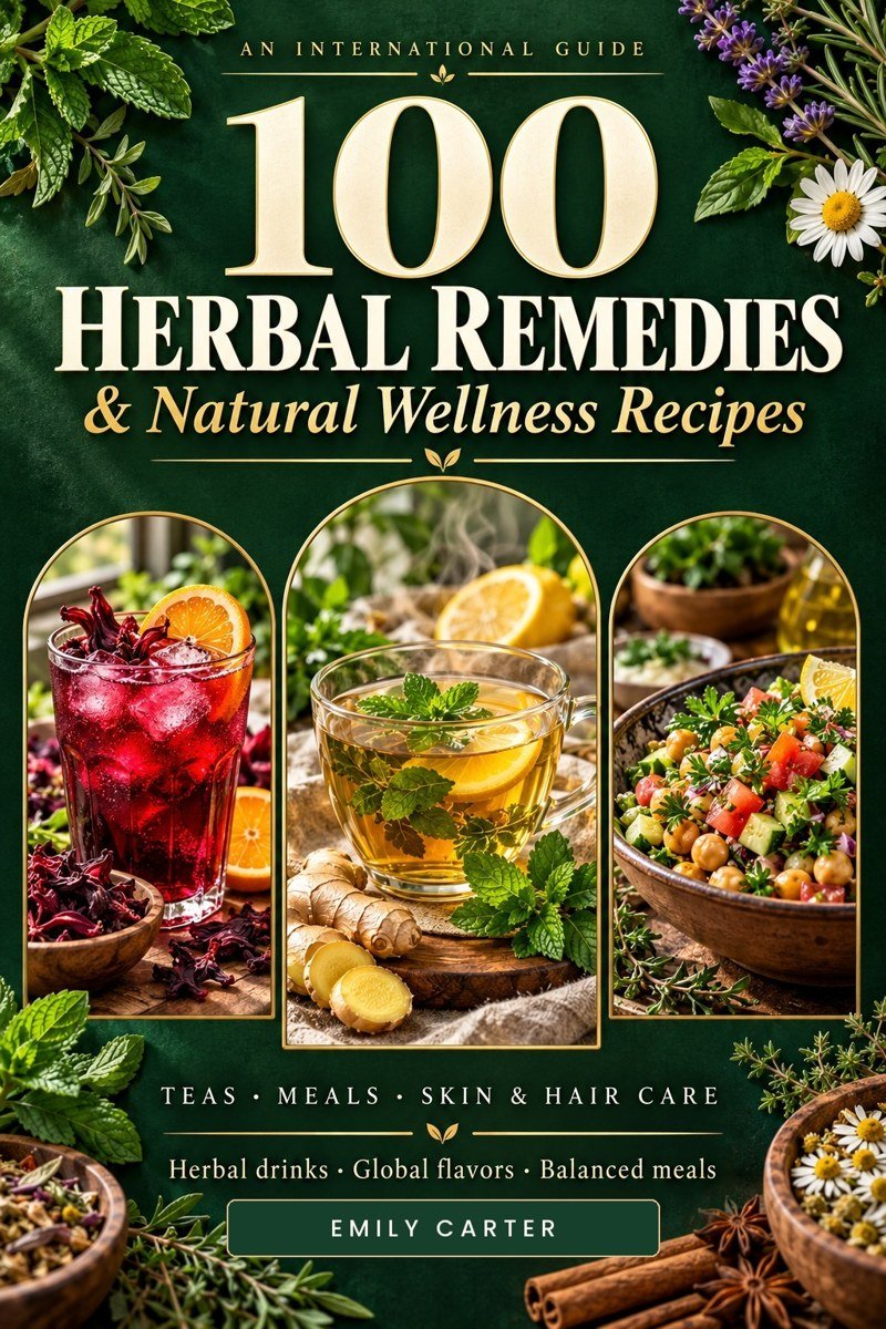Cover of the book 100 Herbal Remedies and Natural Wellness Recipes
