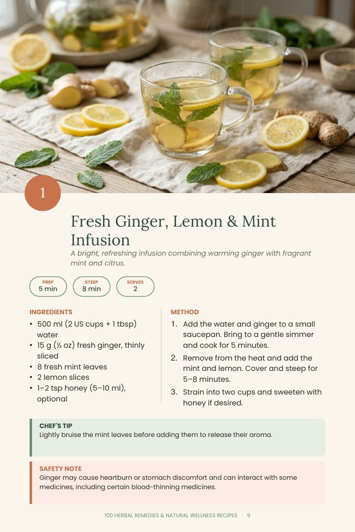 Sample recipe page