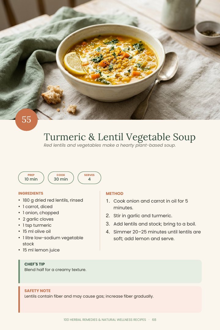 Sample recipe page