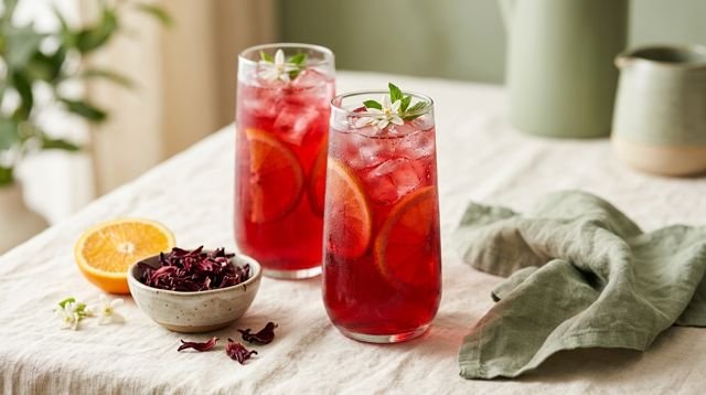 Hibiscus & Orange Blossom Cooler